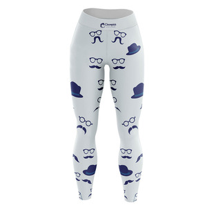 Mallas deportivas transpirables de LICRA/nailon 100% para mujer, mallas de yoga con logotipo personalizado y cintura elástica, logotipo de patrón sólido en la cintura - Product Image 3