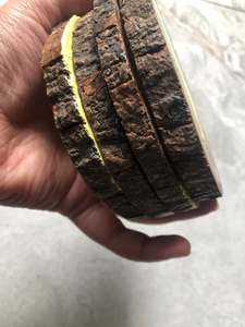 Dessous de verre en bois et pierre rustiques faits à la main, art tribal unique ou tampons à boisson imprimés floraux pour la décoration de la maison et du bureau - Product Image 3