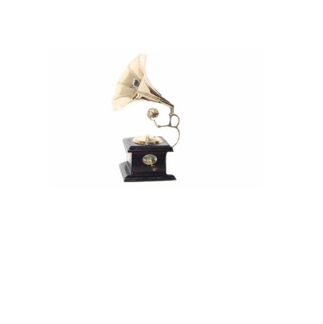 High Quality Vintage Musical Brass Trumpet Gramophone Style Showpiece for Home Use Wholesale Supply