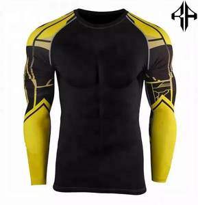 Top venta de los hombres de manga larga Rash Guard de alta calidad Spandex poliéster sublimación Nueva llegada - Product Image 3