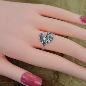 Plain <b>Leaf</b> Ring 925 Sterling Silver Handmade Minimalist <b>Jewelry</b> For Women - Product Image 2