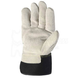 Guantes de trabajo de diseño personalizado OEM/ODM, guantes de soldadura antideslizantes resistentes al desgaste, de cuero personalizado, para seguridad. - Product Image 3