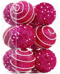 Sunbeauty Gouden Kerstbal Ornamenten Decoraties Shatterproof Plastic Hangende Parelballen Voor Vakantiefeest