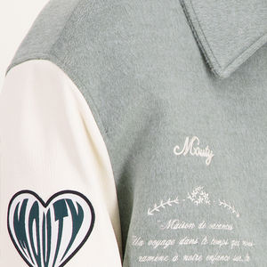 Vestes universitaires personnalisées de haute qualité en toile brodée à manches pour hommes pour femmes hiver imperméables écologiques pour la rue principale - Product Image 6