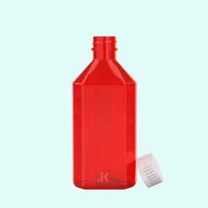 Botella de embalaje de jarabe ovalado PET de 300ml con tapa CR Buena calidad Ámbar OEM ODM Servicios Vietnam Factory-M0750 - Product Image 1