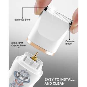 Rasoir électrique rechargeable 3-en-1 pour femmes, étanche, avec tondeuse nasale et fonctionnalités pour la zone pubienne, conforme à la norme IPX7 - Product Image 3