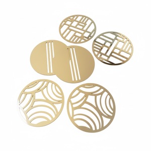 Standard Design Metal Round <b>Drink</b> Serving <b>Coasters</b> Tableware Tea and Coffee Serving Mats & Pads With Silver Color - Product Image 2