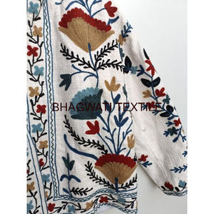 Haute qualité manteau coton Suzani vêtements d'extérieur bohème veste d'hiver vêtements de plage robe courte vêtements d'hiver broderie veste - Product Image 4