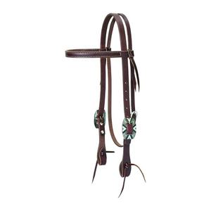 La mejor calidad Ajustable Weaver Cuero Diseñador Hardware Trabajo Tachuela Headstalls Brida de equitación hecha en fábrica - Product Image 1