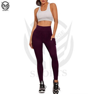 Leggings de colores sólidos con efecto push-up, cintura alta, pantalones de yoga deportivos ajustados para gimnasio, leggings para mujer para fitness. - Product Image 5