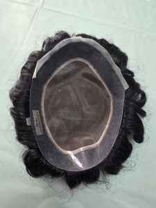 Peluca de tupé de cabello humano mono de calidad superior de Bangladesh con cuerpo natural y estilos de ondas profundas - Product Image 2