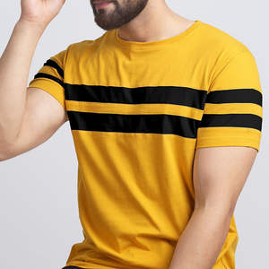Camiseta sublimada de cuello redondo con logotipo personalizado, camiseta sublimada de manga corta de algodón con contraste de color para hombre - Product Image 2