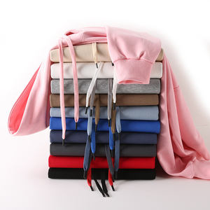 Sweat à capuche en molleton respirant en coton/polyester mélangé, poche double, capuche double, épaules tombantes, personnalisable pour homme - Product Image 2