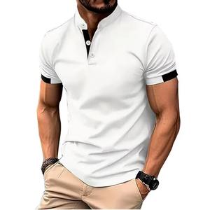 Camiseta de manga corta transpirable de alta calidad para hombre, ropa informal para el hogar, camiseta de manga corta de color sólido para hombre, verano 2024 - Product Image 3