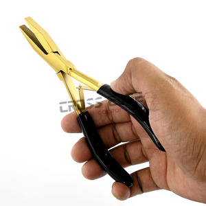 Outil professionnel d'extension de cheveux Vente en gros Pince à sertir à double ressort Pince à sertir à micro-anneau Pince à perles de qualité chirurgicale - Product Image 2