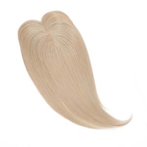 ท็อปเปอร์ผมแท้ยุโรปแบบเรมี่ พร้อมหน้าม้า ฐานไหม สีบลอนด์แชมเปญ # 51 - Product Image 2