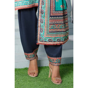 ชุดสัลวาร์ คามีซ ผ้าฝ้ายคัดดาร์ 3 ชิ้น รุ่น WNS-52096 พร้อมผ้าคลุมไหล่ สำหรับงานเทศกาลและชุดประจำชาติ สไตล์ปากีสถาน ชุดอินเดีย - Product Image 6