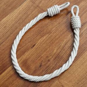 Abrazaderas para Cortinas de Cuerda de Algodón Blanco: Decoración Náutica para Ventanas Estilo Shabby Chic - Product Image 4