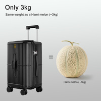 Valise trolley réglable en ABS et PC, 20, 26, 30 pouces, avec roues universelles, grande capacité, légère et durable