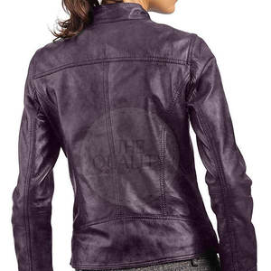 Chaqueta de cuero transpirable de punto de alta calidad 2025 para mujer Color personalizado 100% cuero - Product Image 3