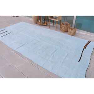 Alfombra Vintage Extra Grande, Alfombra Turca de 5.9x12.4 pies, Alfombra de Lana Azul - Product Image 3