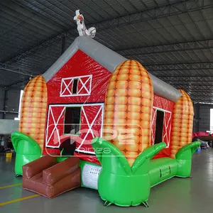 Party rental commercial grade inflatable bouncy jumping castle corn barn yard party rental toddler inflatable bounce house