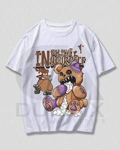 Camiseta con estampado de pegatina uni-sex 100% algodón personalizable diseño de pegatina Color Logo Ringer camiseta - Product Image 1