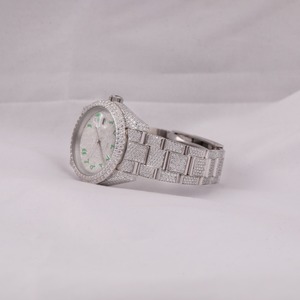 นาฬิกาเพชรฮิปฮอป VVS Moissanite สุดหรูพร้อมการเคลื่อนไหวควอตซ์เครื่องประดับญี่ปุ่นทำด้วยมือจากผู้ผลิตอินเดีย - Product Image 4