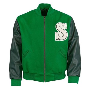 แจ็กเก็ตเบสบอลเลตเทอร์แมน500ก. แจ็กเก็ตเบสบอลสำหรับผู้ชายปักลายสำหรับฤดูหนาว - Product Image 1