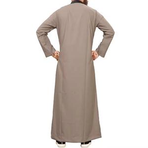 Alta calidad hombres Jubbah venta al por mayor Pakistán Thobe conjunto musulmán árabe vestido islámico ropa poliéster transpirable Casual - Product Image 4