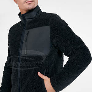 Vente en gros de pulls tricotés personnalisés pour hommes, pullover slim fit en polaire, sweat à capuche à demi-fermeture éclair, sweat-shirt à fermeture éclair - Product Image 4