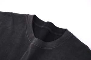 Camisetas vintage lavadas de gran tamaño de algodón pesado personalizadas para hombre 100% algodón lavado con ácido en blanco - Product Image 4