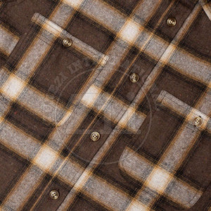 Chemises pour hommes en flanelle de laine/coton respirante, légères, de haute qualité et à prix abordable, pour la saison printanière - Product Image 5