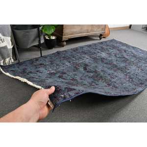 Tapis Turc Vintage Moderne 37x74ft Bleu Vert Grande Surface Rectangle Motif Abstrait Laine Matériau Latex Support pour Adolescents Vivants - Product Image 1