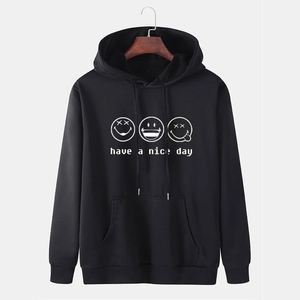 100% coton hommes pull à capuche Vintage goutte épaule surdimensionné 350 Gsm polaire poids lourd DTG imprimer sans ficelle à capuche hiver - Product Image 4