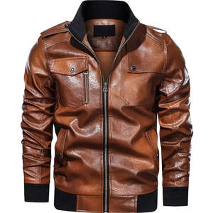 High Quality Brown Bomber Leather Jacket for Men Breathable Lightweight Fashion Wear Leather Jacket Stylish & Comfortable Jacket - Product Image 1