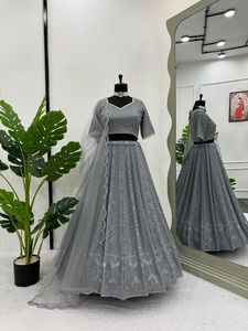 Designer Wedding Wear Lehenga Choli With Thread & Sequence Work - Product Image 2