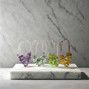 Handmade Tagua Beaded <b>Necklace</b> Coral Pearl Accents Eco-Friendly <b>Statement</b> Featuring Natural Vegetable Ivory Beads Vibrant - Product Image 1