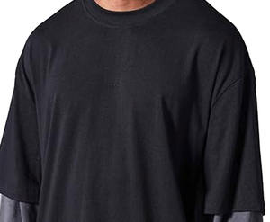 T-shirt à manches longues en tricot double couche pour homme de qualité supérieure, tendance, couleur personnalisée, coupe ample décontractée, 220 grammes - Product Image 5