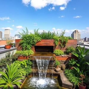 Fontaine à eau de luxe antique sur le toit pour terrasse extérieure et balcon caractéristique décorative de jardin à la maison personnalisée en ciment - Product Image 5