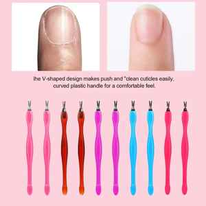 Empujador de Cutículas en Forma de V, Herramienta para el Cuidado de las Uñas, para Eliminar la Piel Muerta y Limpiar las Uñas - Product Image 3