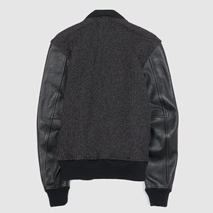 Veste à manches en cuir avec broderie de base, vêtements décontractés à la mode pour hommes, nouveauté unisexe, look personnalisé, 2025 - Product Image 6