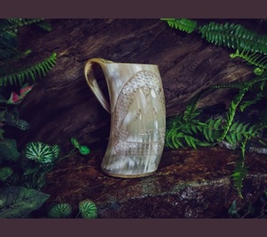 Cuerno de búfalo hecho a mano, auténtico cuerno vikingo para beber, perfecto para regalos de decoración Medieval o vasos rústicos únicos - Product Image 1