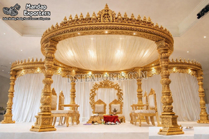 Mandap de Fibra de Vidrio para Bodas del Sur de la India, Colección de Coronas Elegantes de Lujo Indias para Ceremonias Hindúes, Fabricado en EE. UU. - Product Image 3