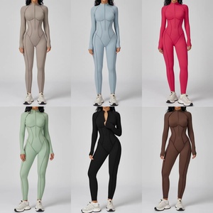 Mono transpirable de una pieza para mujer, mono informal sin espalda para Fitness, ropa de Yoga, mono de entrenamiento, mono deportivo desnudo de invierno - Product Image 1