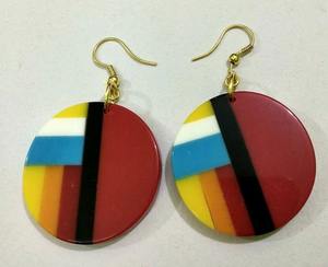 Designer Handmade Resin Jewelry <b>Necklace</b> with Drop Earrings for Women, Fashion Wear resin earrings resin earrings mold - Product Image 3