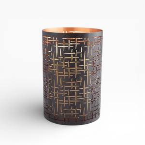 Portavelas Metálico Verde Oscuro con Elegante Diseño de Calado en Forma de Abanico para Decoración del Hogar de Primera Calidad - Product Image 6