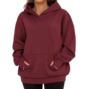 Sudadera con capucha de alta calidad para mujer, sudadera holgada de lana con hombros caídos, ropa de calle de gran tamaño, sudaderas con capucha a prueba de viento, transpirables - Product Image 1