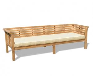 Banc de jardin en teck extra large, lit de repos 2,7 m, minimaliste, moderne, durable et résistant à l'eau, pour appartement, hôtel, parc extérieur - Product Image 2