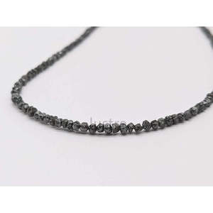 BESTSELLER Perles de diamant brut noir non taillé 100 % naturel, brins de diamants en vrac pour la création de bijoux personnalisés, cadeau d'anniversaire - Product Image 4
